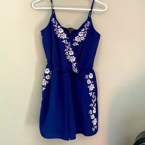 Navy Floral Romper